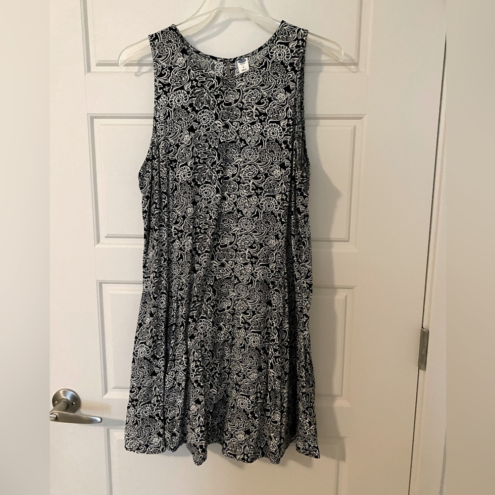 Pleated Paisley Dress